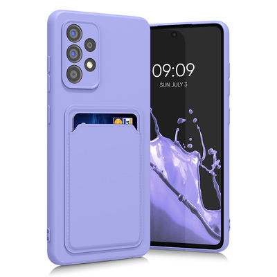 Cross selling TPU Hülle mit Kartenfach für Samsung Galaxy A52 / A52 5G / A52s 5G Lavendel