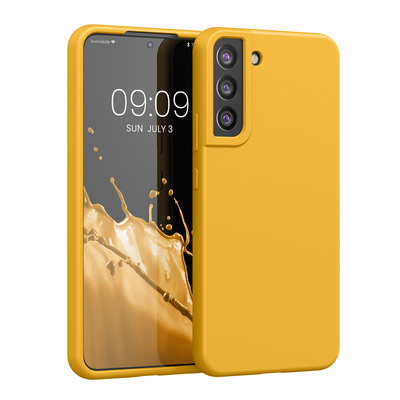 Gummierte Silikon Hülle für Samsung Galaxy S22 Plus in Mango