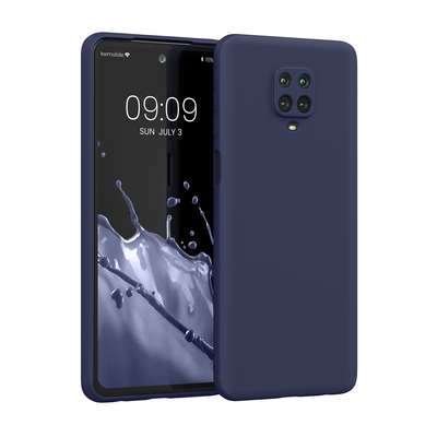 Cross selling Slim Gummierte Silikon Hülle für Xiaomi Redmi Note 9S / 9 Pro / 9 Pro Max in Heidelbeerblau