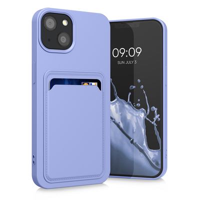 TPU Hülle mit Kartenfach für Apple iPhone 13 Lavendel