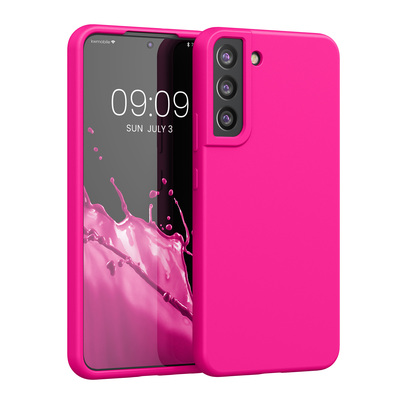 Gummierte Silikon Hülle für Samsung Galaxy S22 Plus in Neon Pink