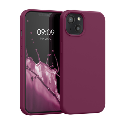 Cross selling Gummierte Silikon Hülle für Apple iPhone 13 in Magenta Lila