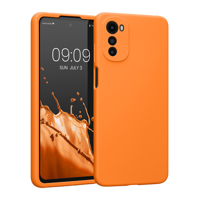 TPU Case gummiert mit Kameraschutz für Motorola Moto E32 / Moto E32s Fruity Orange