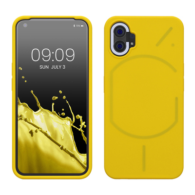 TPU Case gummiert für Nothing Phone (1) Strahlend Gelb