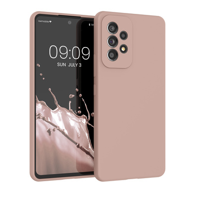 Gummierte Silikon Hülle für Samsung Galaxy A53 5G in Altrosa matt