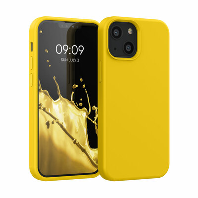 Cross selling Gummierte Silikon Hülle für Apple iPhone 13 mini in Strahlend Gelb