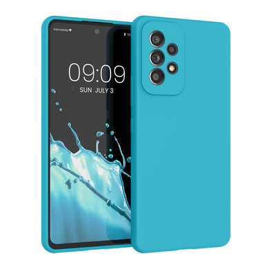 Gummierte Silikon Hülle für Samsung Galaxy A53 5G in Cool Glacier