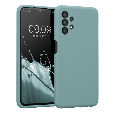 Gummierte Silikon Hülle mit Kameraschutz für Samsung Galaxy A13 4G in Arctic Night
