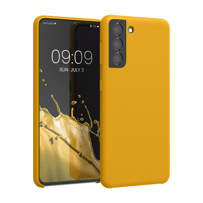 Cross selling Gummierte Silikon Hülle für Samsung Galaxy S21 in Honiggelb