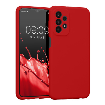 TPU Case gummiert mit Kameraschutz für Samsung Galaxy A23 4G / 5G Klassisch Rot