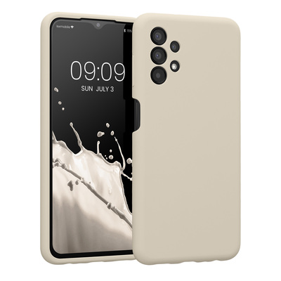 TPU Case gummiert mit Kameraschutz für Samsung Galaxy A13 4G Creme matt