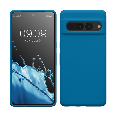 Cross selling Gummierte Silikon Hülle für Google Pixel 7 Pro in Karibikblau
