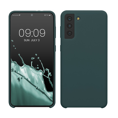 Cross selling Gummierte Silikon Hülle für Samsung Galaxy S21 Plus in Blaugrün