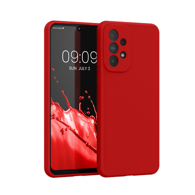 Gummierte Silikon Hülle für Samsung Galaxy A33 5G in Klassisch Rot