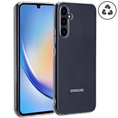 Accezz 100% recyceltes TPU Clear Cover für das Samsung Galaxy A34 (5G) - Transparent