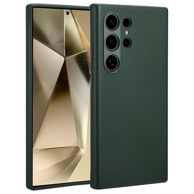 Accezz MagSafe Leather Backcover für das Samsung Galaxy S24 Ultra - Cedar Green