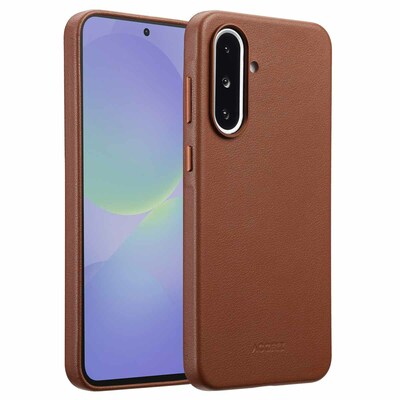 Accezz MagSafe Leather Backcover für das Samsung Galaxy A36 / A56 - Kaffeebraun